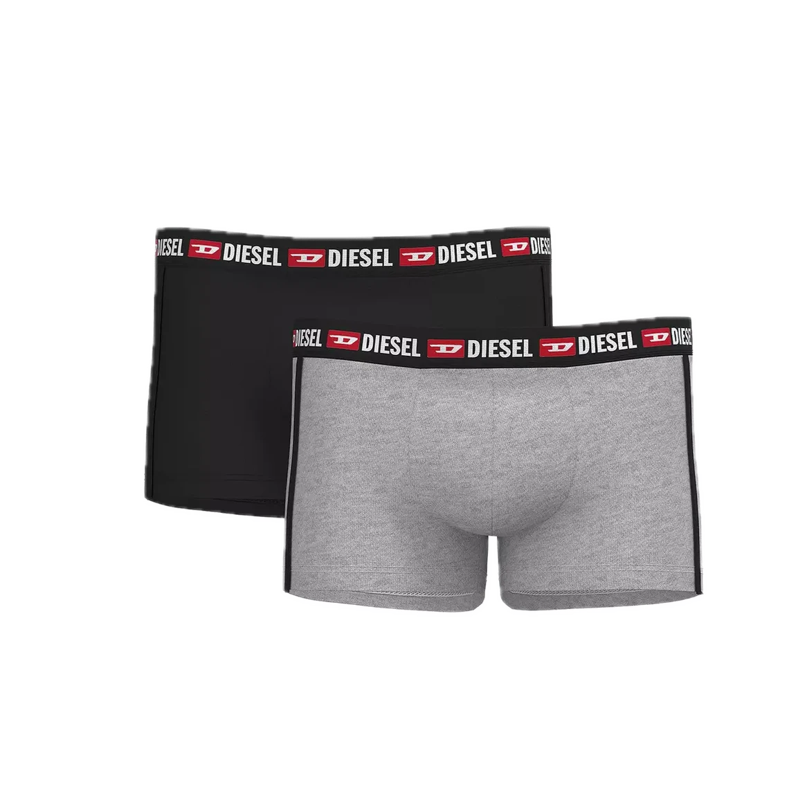 Lot de 2 boxers coton noir/gris Diesel Underwear - Boxer & Shorty Homme sur MenCorner