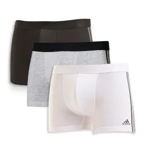 Lot de 3 boxers homme Active Flex Coton 3 Stripes Adidas blanc Adidas Underwear - Caleçon Homme sur MenCorner