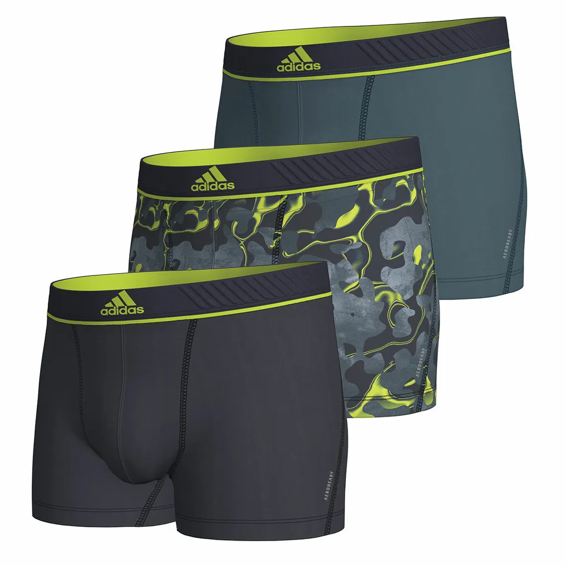 Lot de 3 boxers homme Active Micro Flex Eco Adidas gris en coton Adidas Underwear - Caleçon Homme sur MenCorner