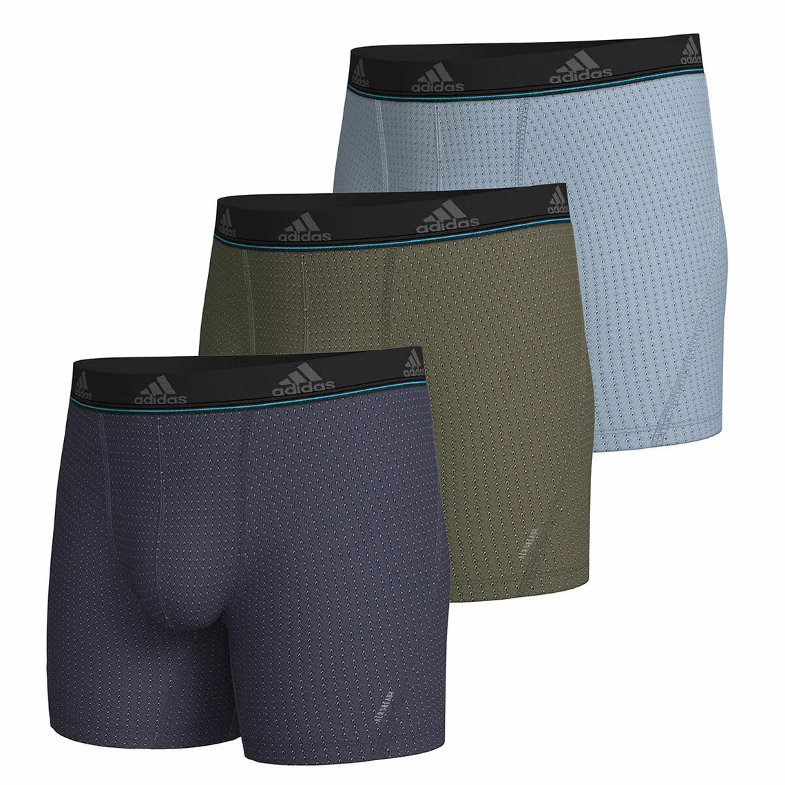 Lot de 3 boxers homme Micro Mesh Adidas gris Adidas Underwear - Caleçon Homme sur MenCorner