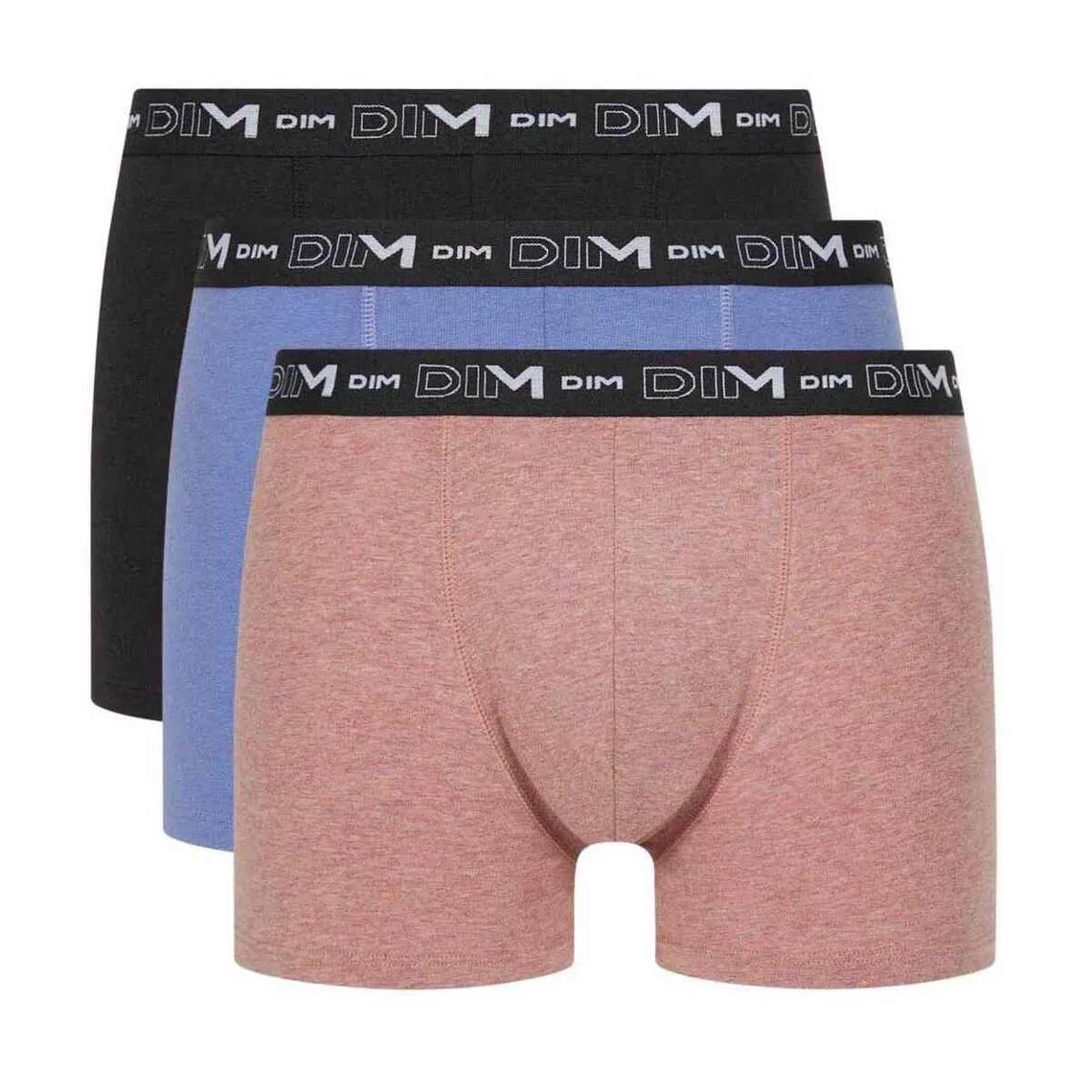 Lot de 3 boxers - multicolore Dim Underwear en coton | 3 Suisses