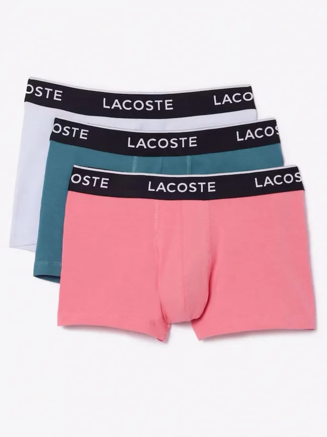 Lot de 3 boxers underwear trunk trois couleurs homme - Lacoste | wimod