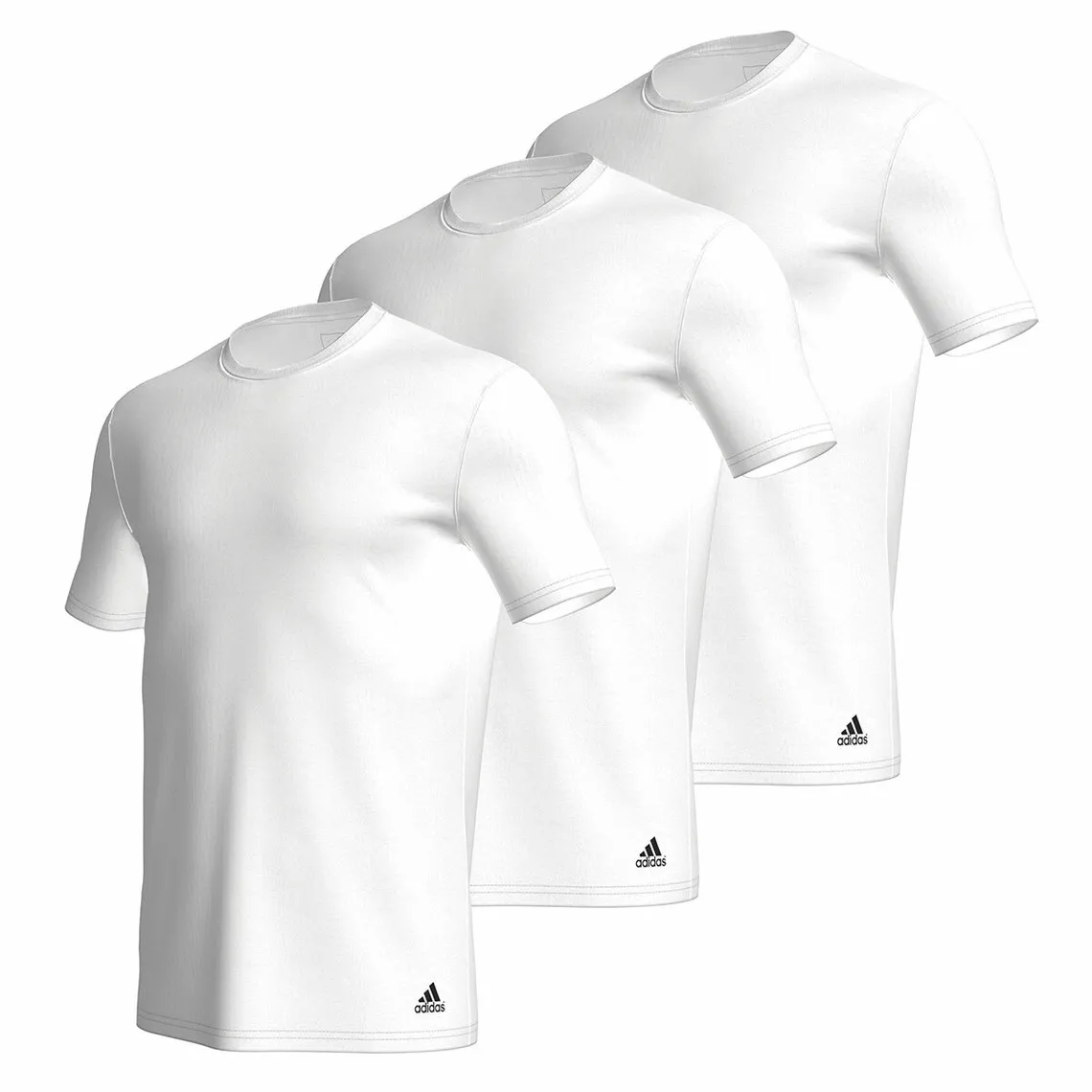 Lot de 3 tee-shirts col rond homme Active Core Coton Adidas blanc Adidas Underwear - T-shirt / Polo Homme sur MenCorner