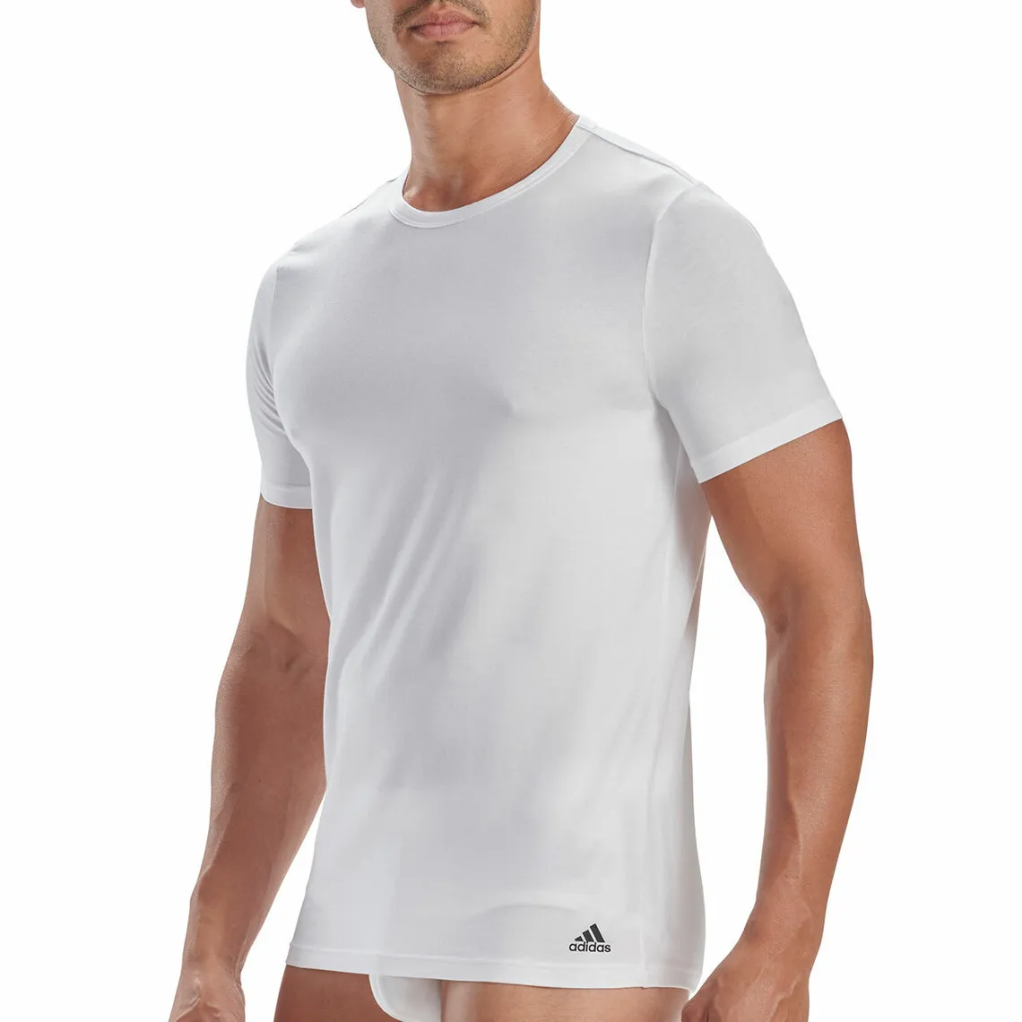 Lot de 3 tee-shirts col rond homme Active Core Coton Adidas blanc Adidas Underwear - T-shirt / Polo Homme sur MenCorner