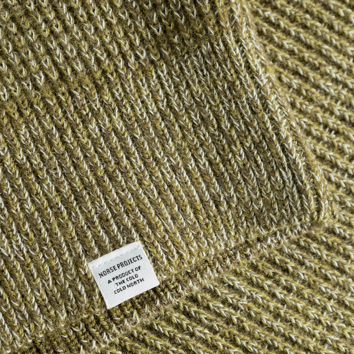 Norse Projects . Hagen Wool Cotton Rib Full Zip Jacket . Sitka Green — Le Shop Nîmes