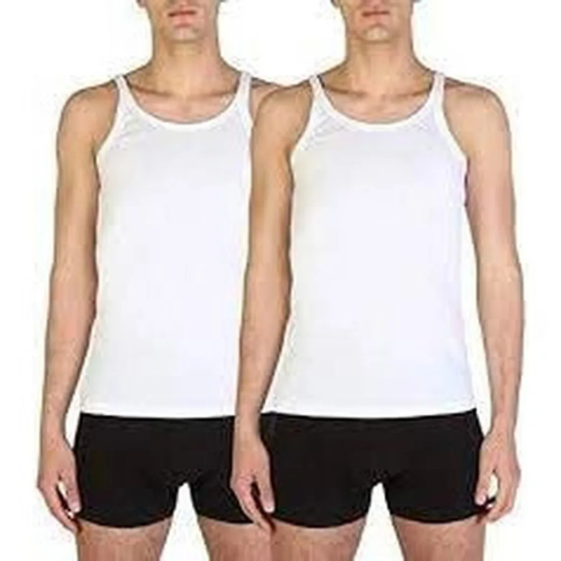 PACK DE 2 DEBARDEURS - Pur Coton noir Emporio Armani Underwear - Maillot de corps Homme sur MenCorner