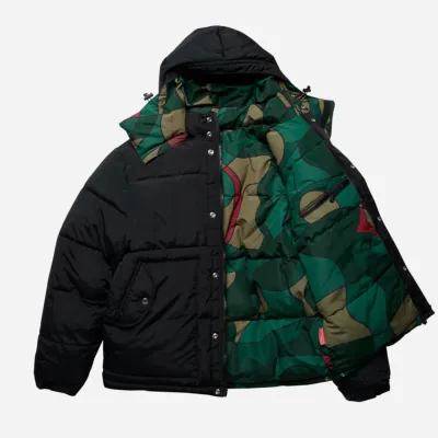 PARRA - TREES IN WIND PUFFER JACKET - Black