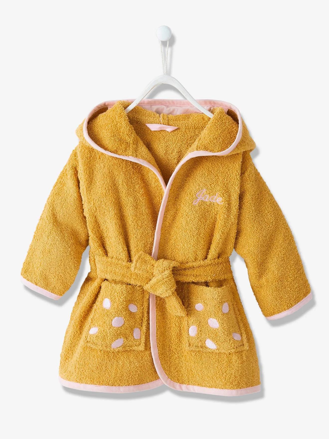 Peignoir de bain bébé Girafe ocre - Vertbaudet