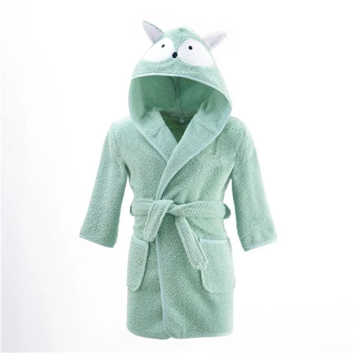 Peignoir de bain enfant BABY  vert amande en coton | 3 Suisses