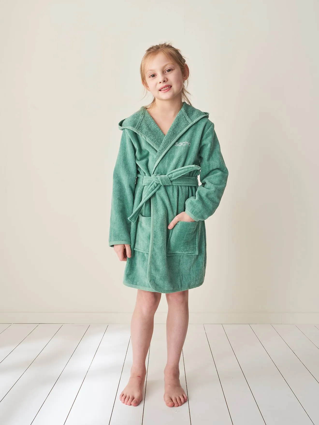 Peignoir de bain enfant personnalisable essentiels, avec coton recyclé bois de rose - Vertbaudet