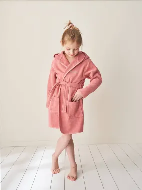 Peignoir de bain enfant personnalisable essentiels, avec coton recyclé bois de rose - Vertbaudet