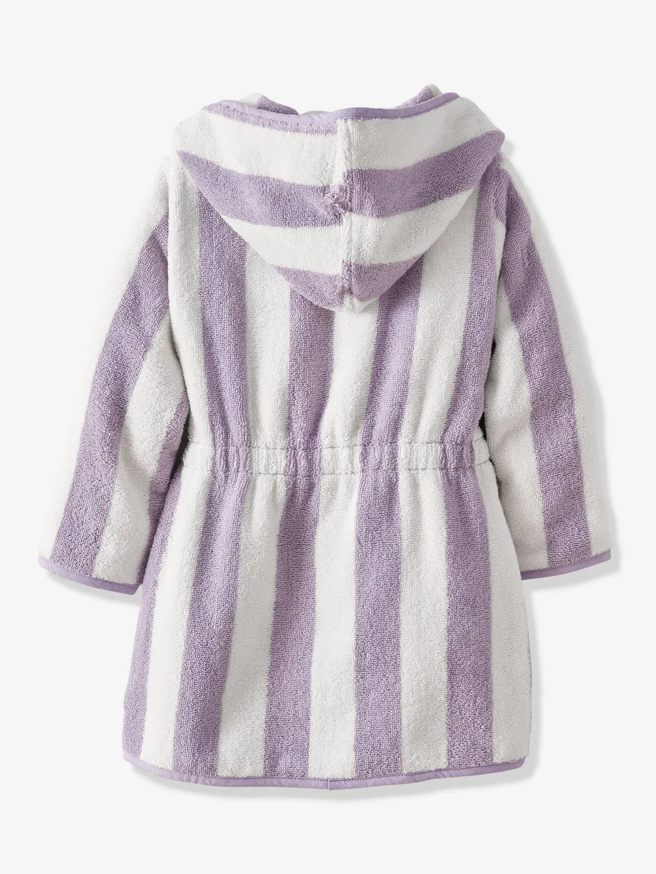 Peignoir de bain enfant rayures TRANSAT rayé violet - Vertbaudet