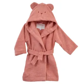 Peignoir enfant coton bio* Ourson - bois de rose - 2/3 ans rose - Little Crevette