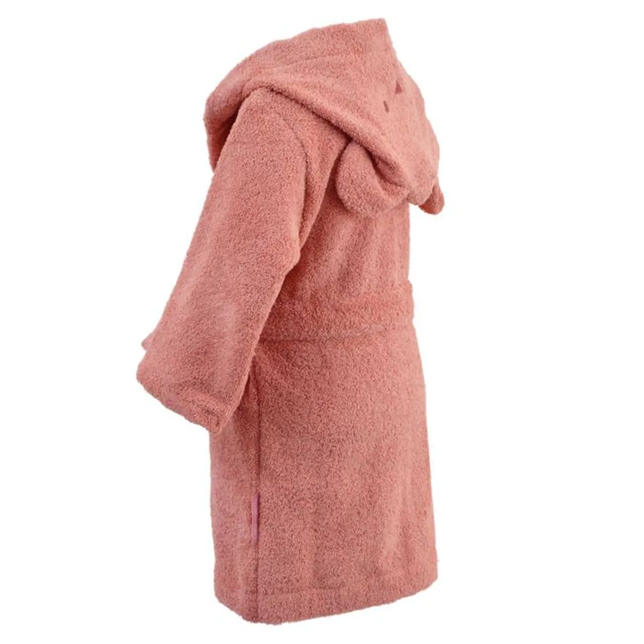 Peignoir enfant coton bio* Ourson - bois de rose - 2/3 ans rose - Little Crevette