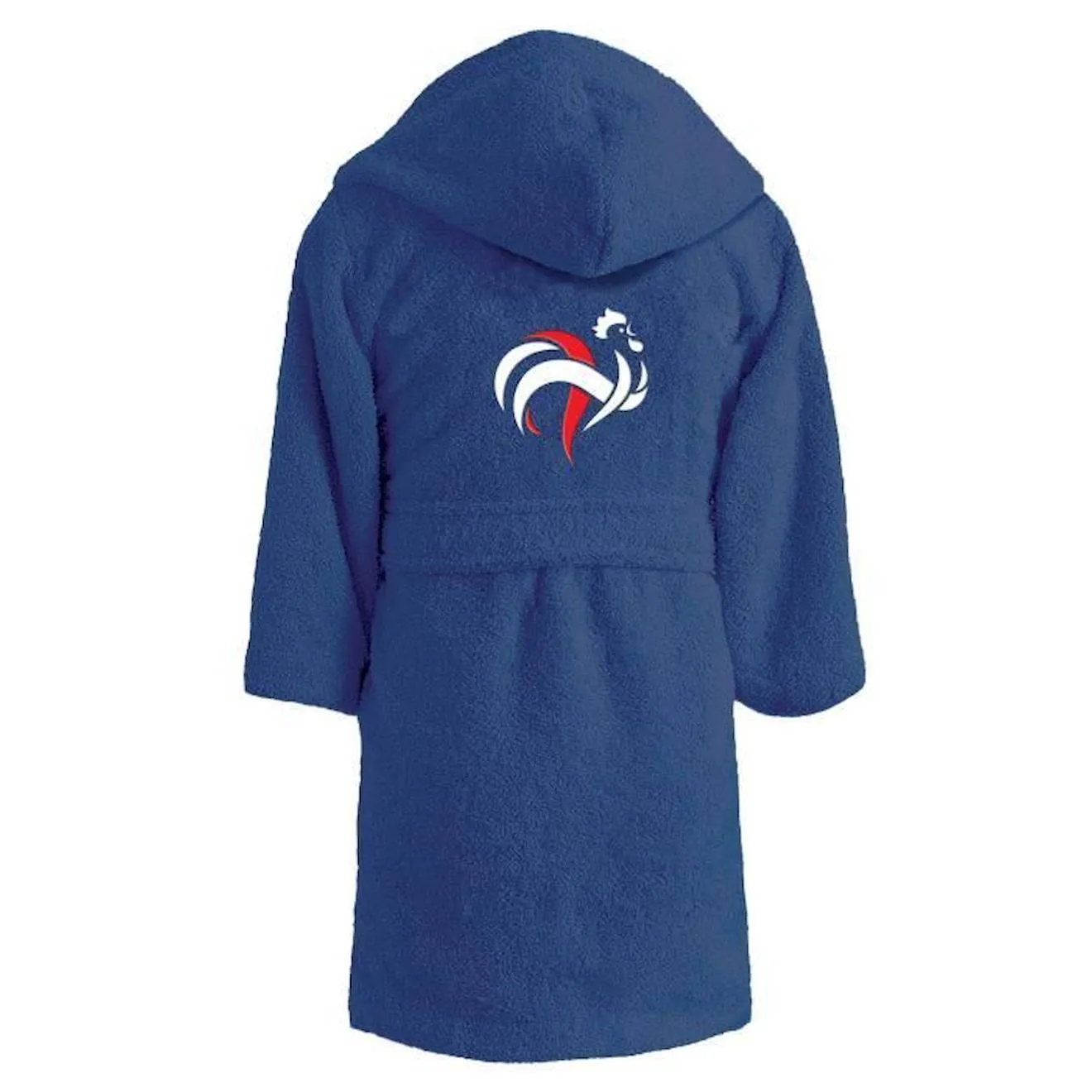 Peignoir enfant FFF Equipe de France 2 étoiles Champions 100% coton taille 6/8 ans bleu - 