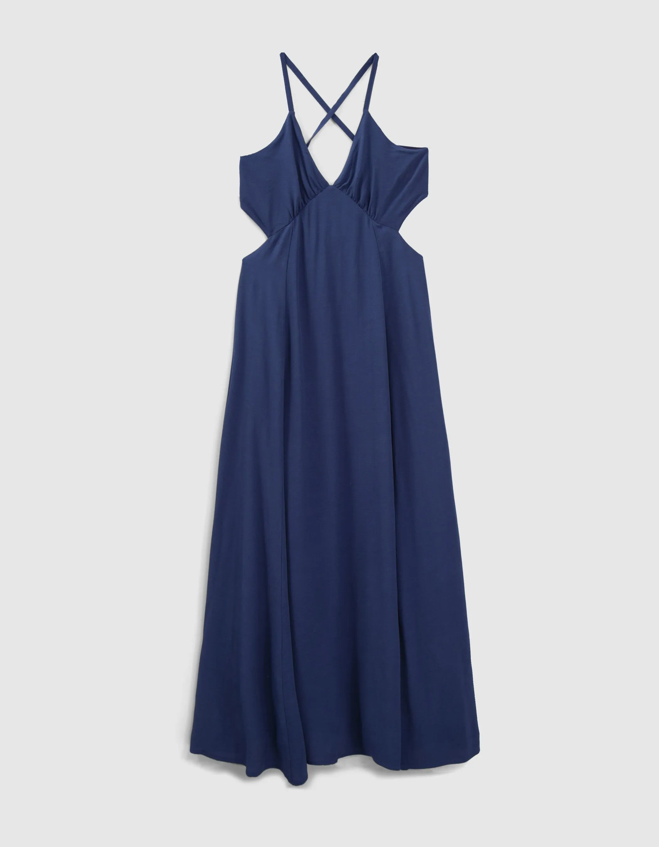 Robe longue bleue marine femme