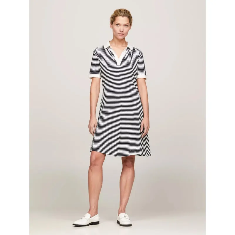 Robe polo core essentials blanc femme - Lacoste | wimod