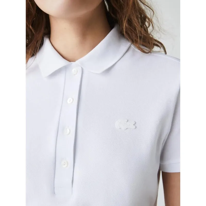 Robe polo core essentials blanc femme - Lacoste | wimod