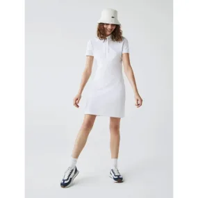 Robe polo core essentials blanc femme - Lacoste | wimod