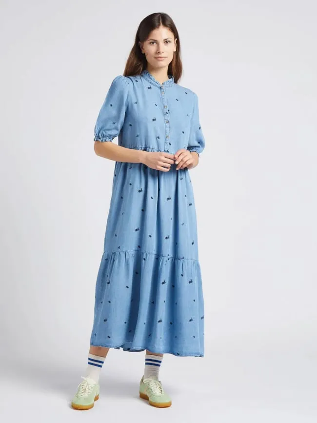 Robe rosita stone bleu femme - La Petite Etoile | wimod