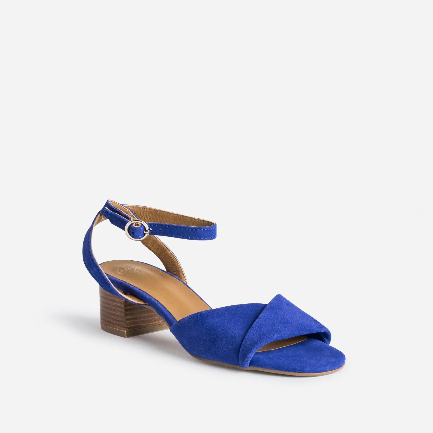 Sandale ERAM FLEX bleu électrique cuir velours - Sandales Femme | ERAM