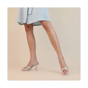 Sandale Jamiro effet cuir de couleur dorée avec de fines brides attachées en cuir métallisé | LODI Chaussures pour femme en lign