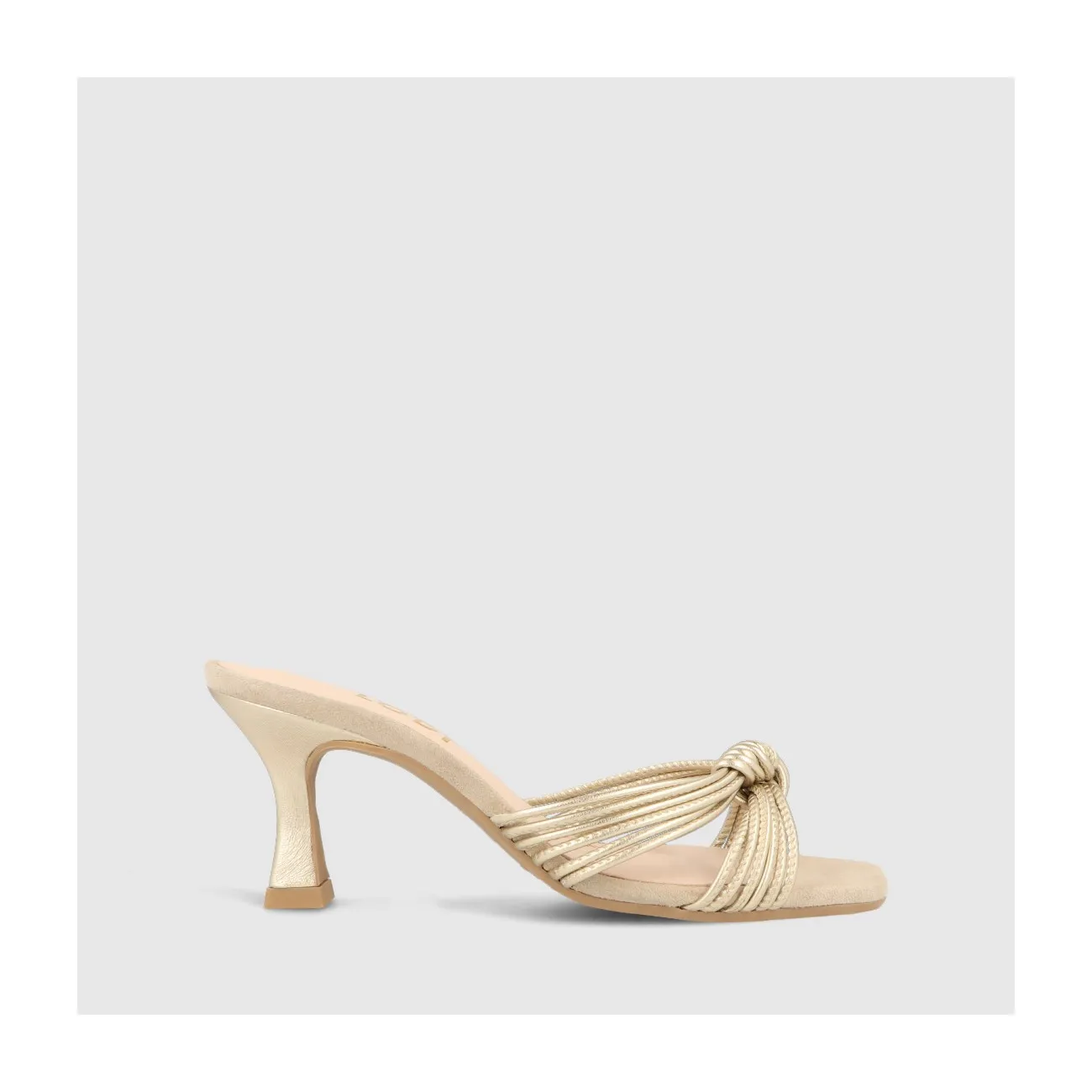 Sandale Jamiro effet cuir de couleur dorée avec de fines brides attachées en cuir métallisé | LODI Chaussures pour femme en lign