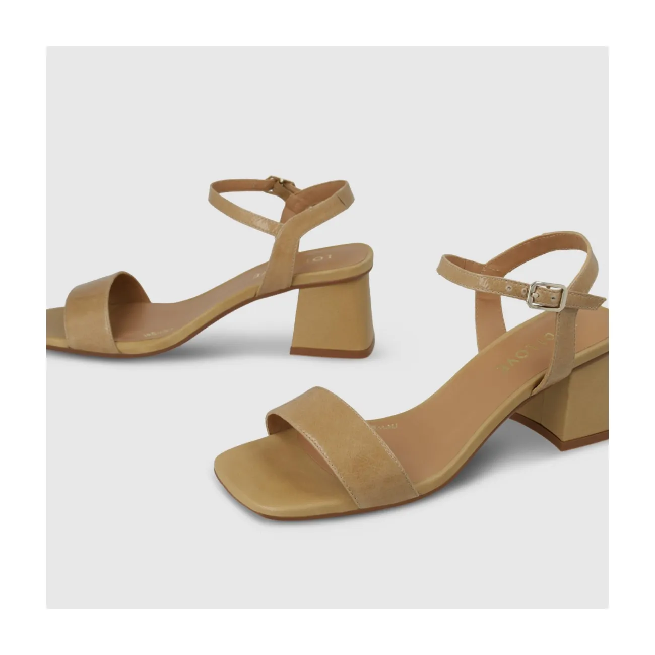 Sandale pour femme en cuir combiné à des tons terre.I LODI Chaussures pour femme online.