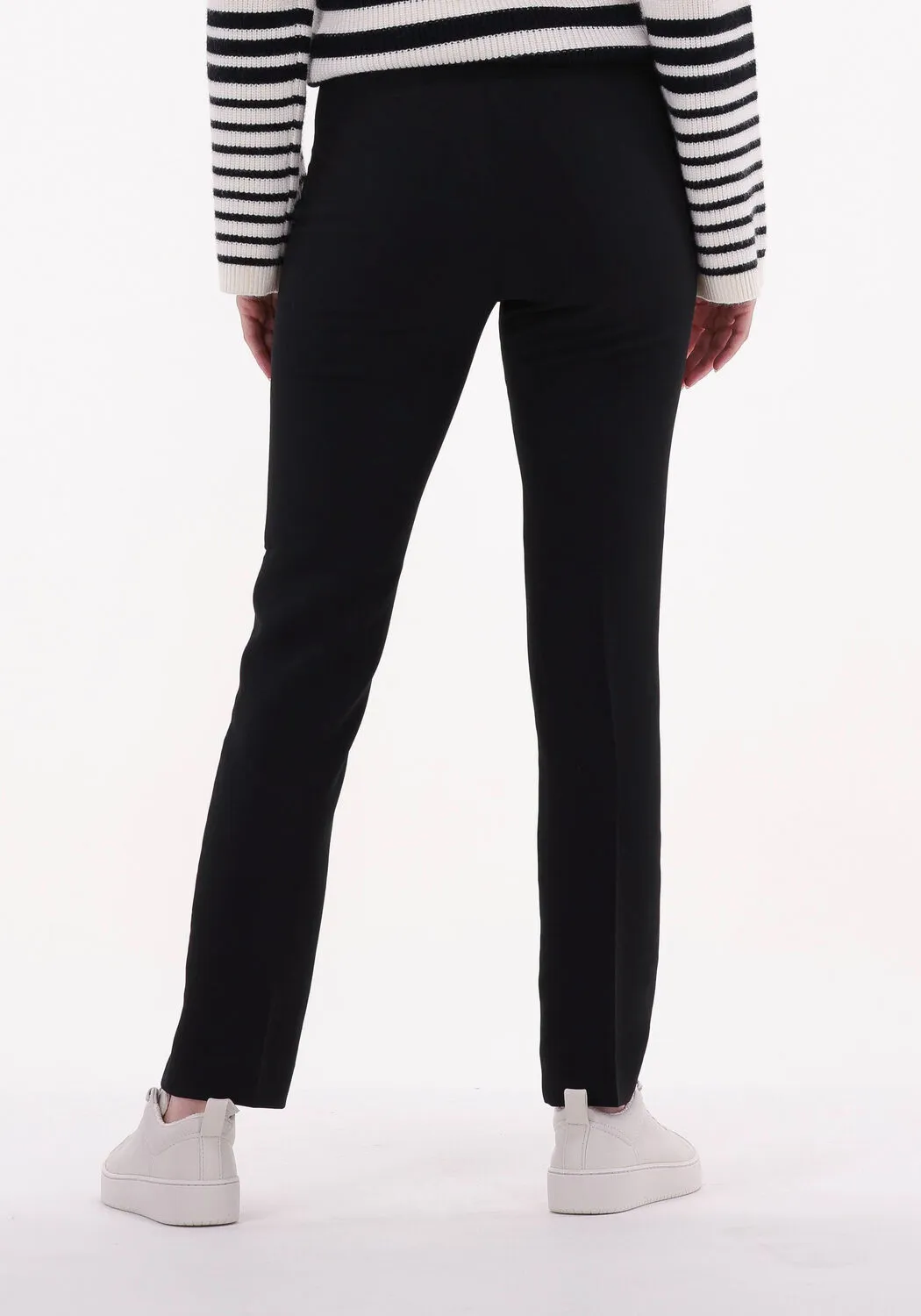 second female pantalon fique trousers en noir