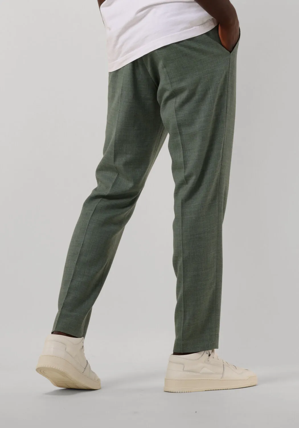 selected homme pantalon slhslim-oasis linen trs noos en vert