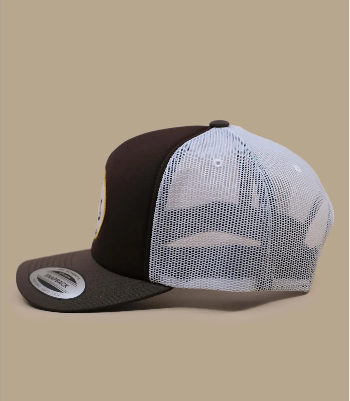 snapback filet marron - Casquette Tioga Trucker brown white Nixon : Headict