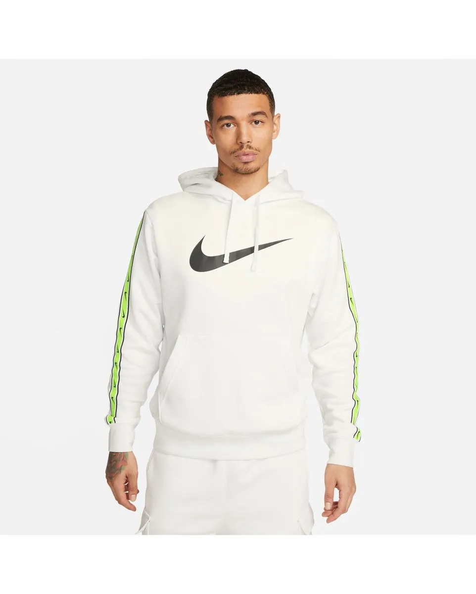 Sweat à capuche manches longues Homme M NSW REPEAT SW FLC PO HOOD BB Blanc