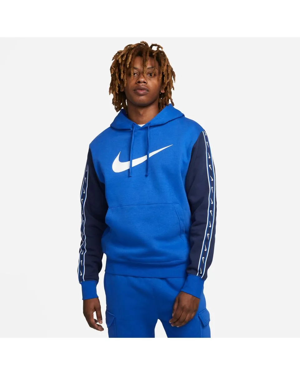 Sweat à capuche manches longues Homme M NSW REPEAT SW FLC PO HOOD BB Bleu