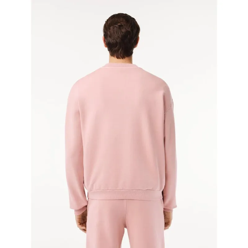 Sweatshirt effet vieillit rose homme - Lacoste | wimod