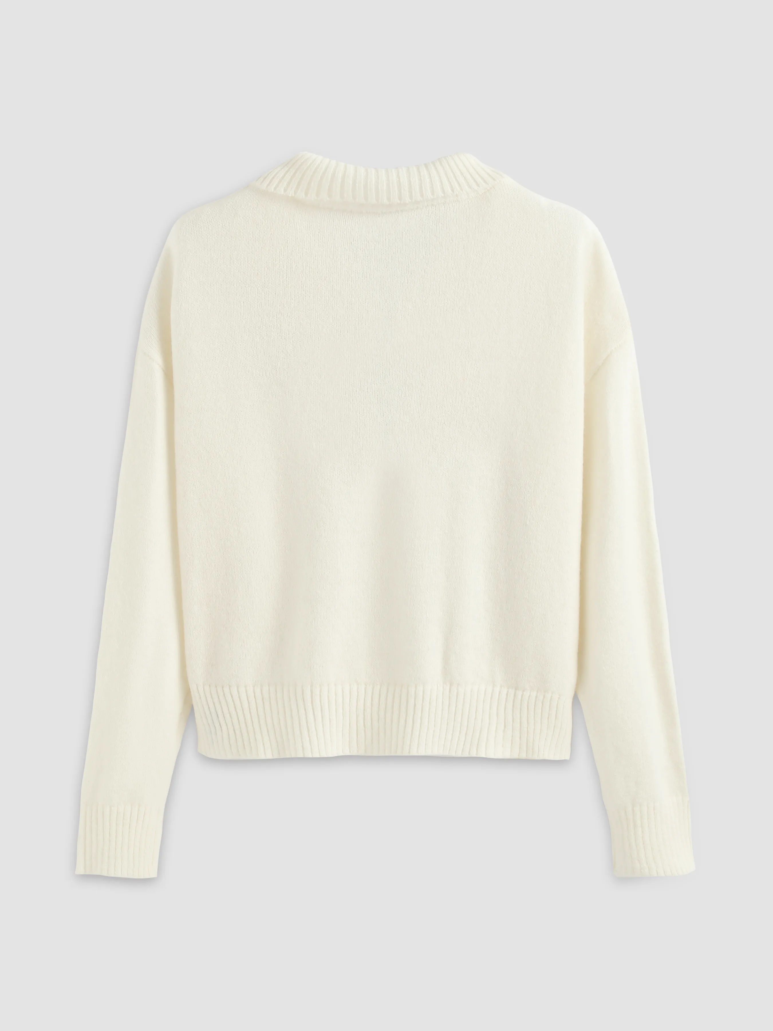  Sweatshirt en maille tressée avec fermeture éclair