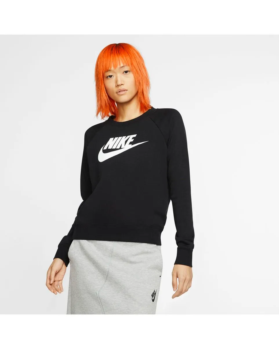 Sweatshirt femme W NSW ESSNTL CREW FLC HBR Noir