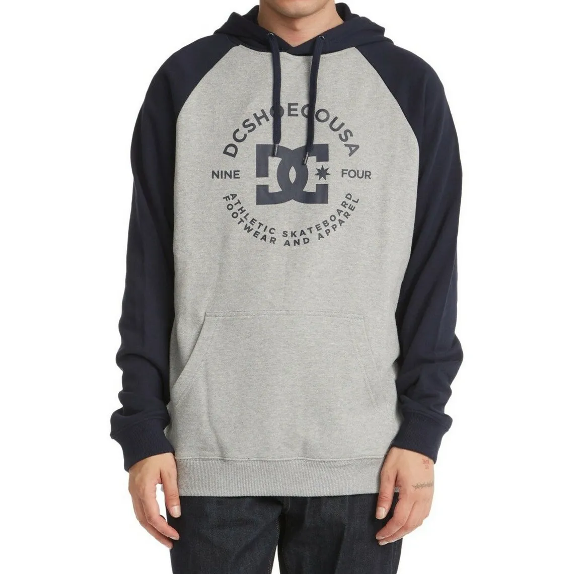 Sweatshirt homme gris moyen/bleu marine en coton | 3 Suisses