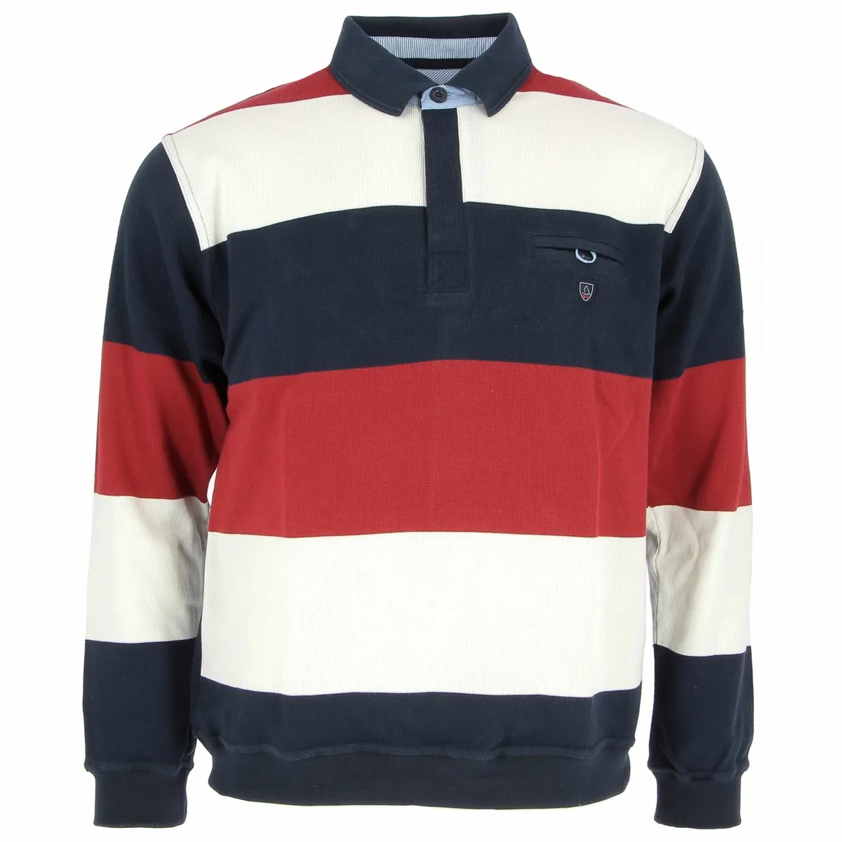 Sweatshirt Yacht Collection rouge, écru, marine  - Matière-noble 39,90€