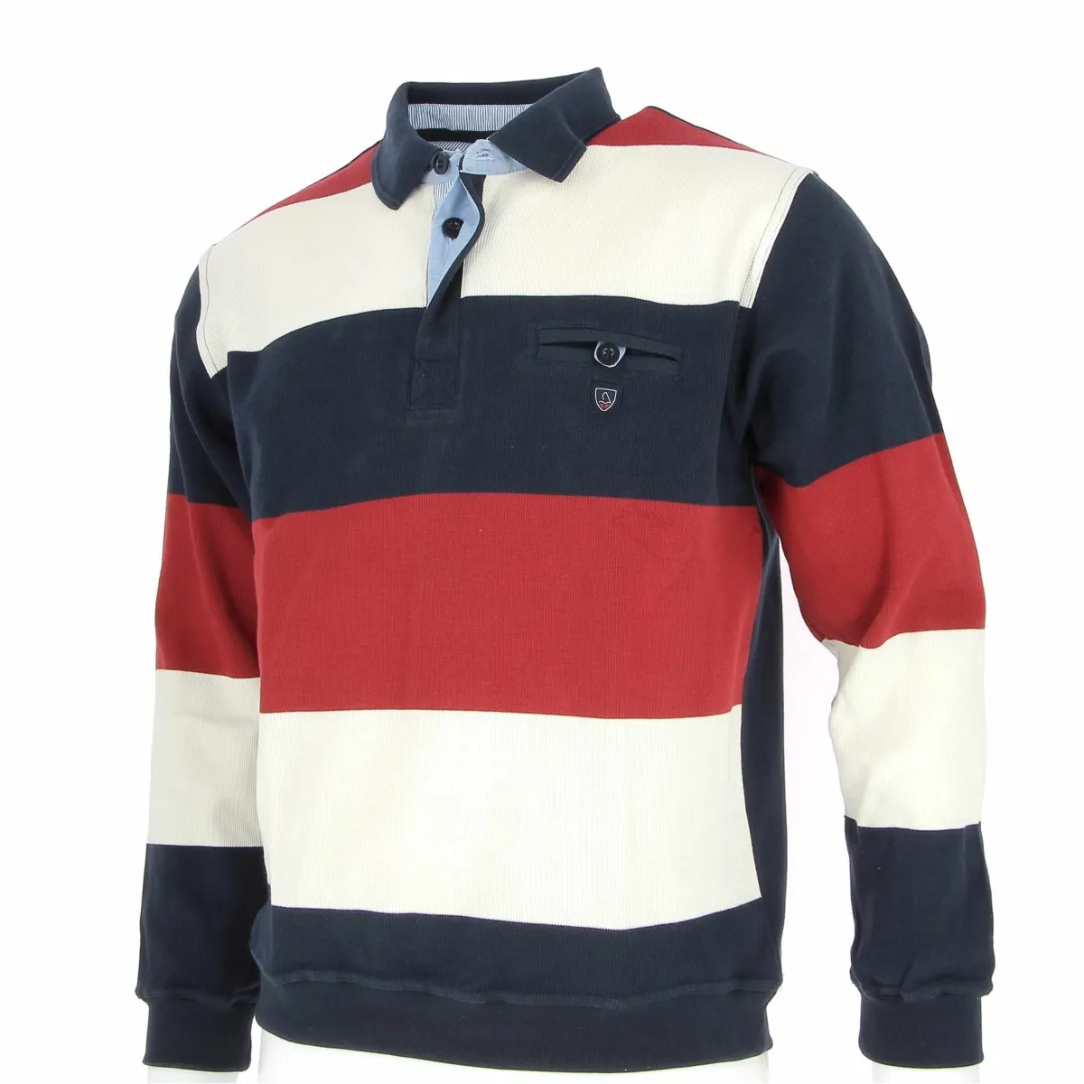 Sweatshirt Yacht Collection rouge, écru, marine  - Matière-noble 39,90€