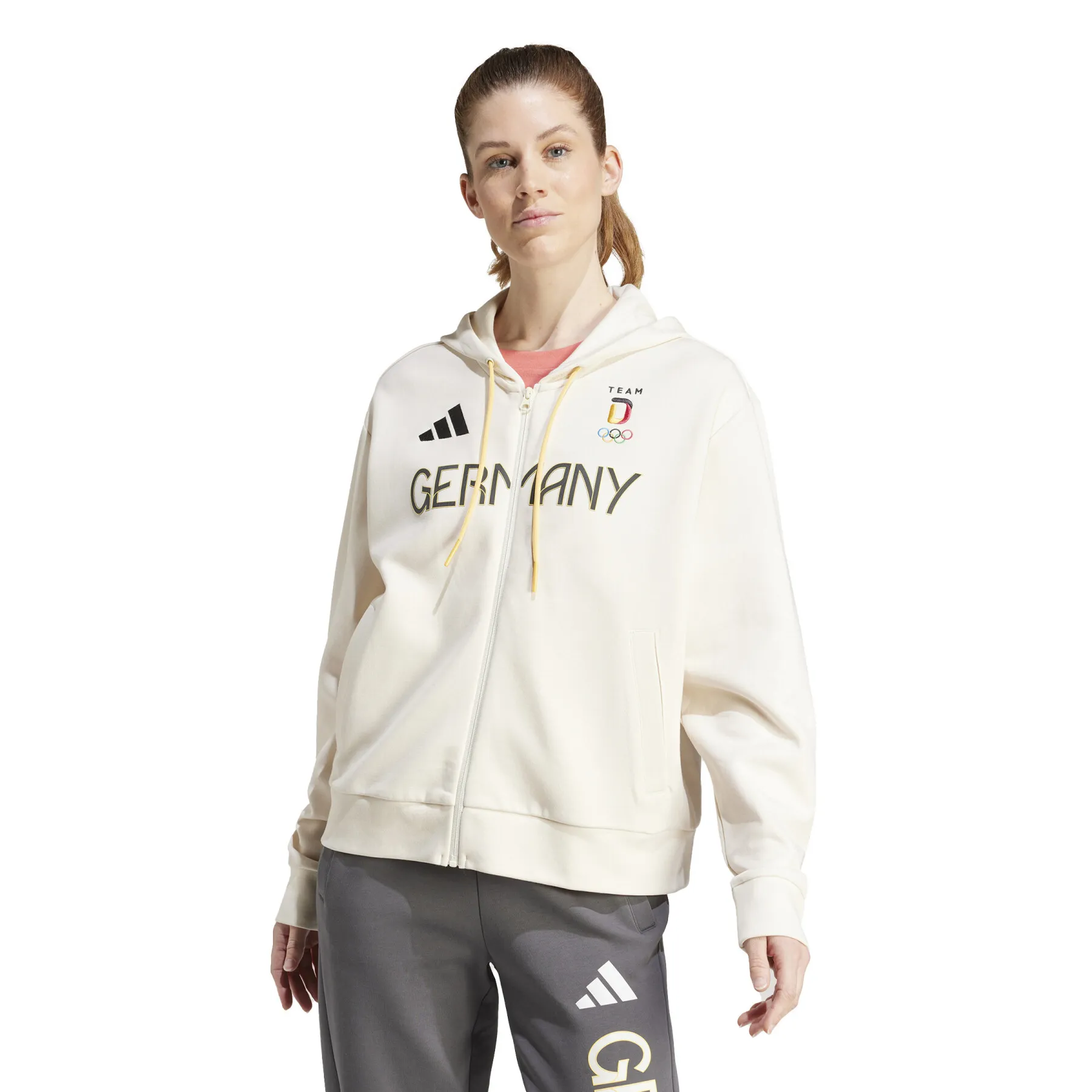 Sweatshirt zippé femme adidas Team D