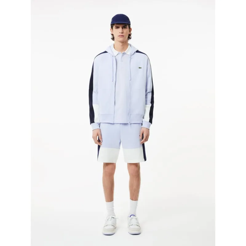 Sweatshirt zippé tricolore bleu homme - Lacoste | wimod