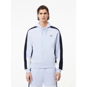 Sweatshirt zippé tricolore bleu homme - Lacoste | wimod