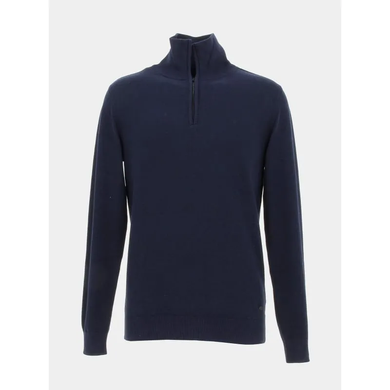 Sweatshirt zippé tricolore bleu homme - Lacoste | wimod