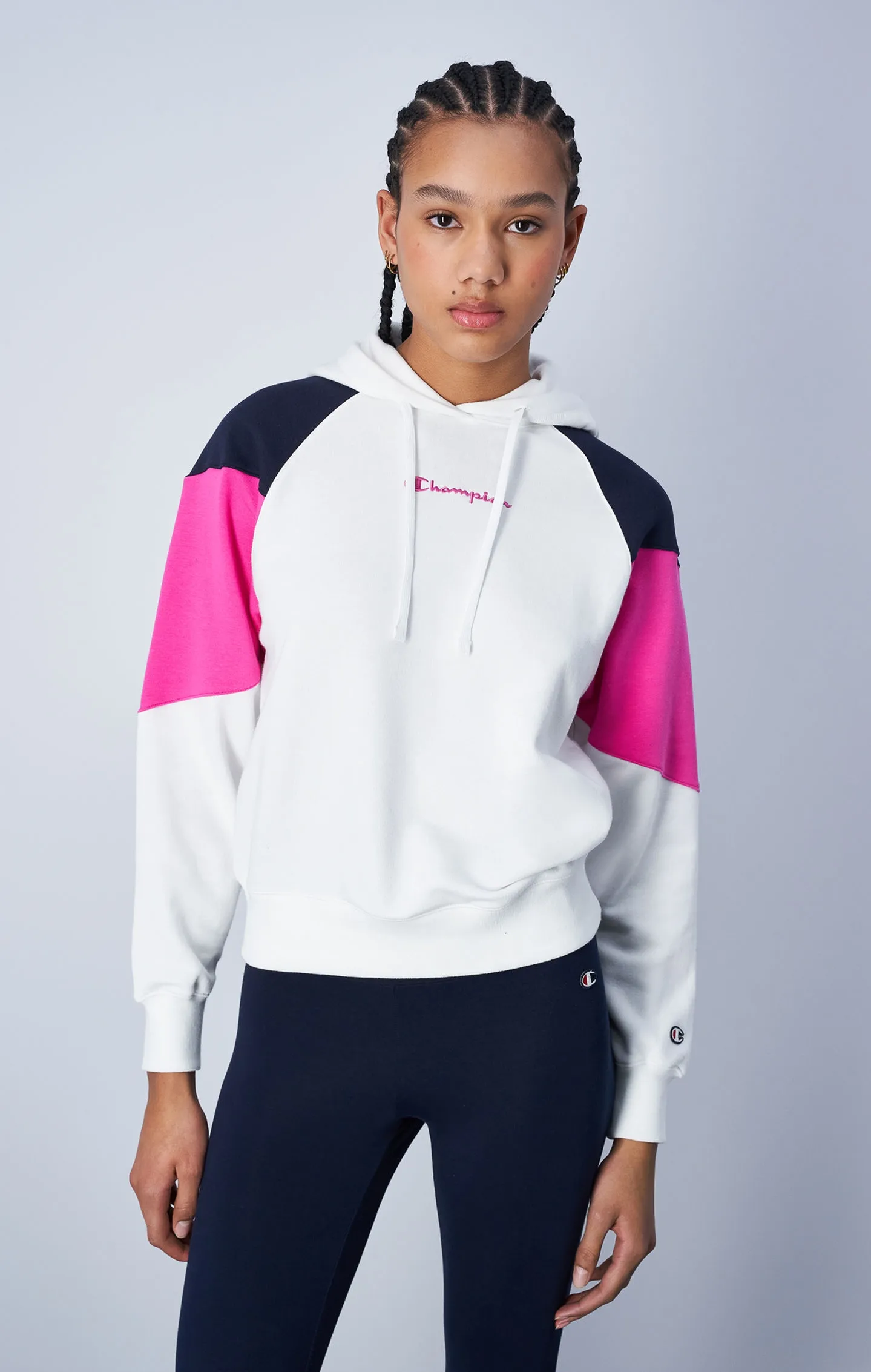 Sweatshirt à capuche léger motif colour-block | Champion France