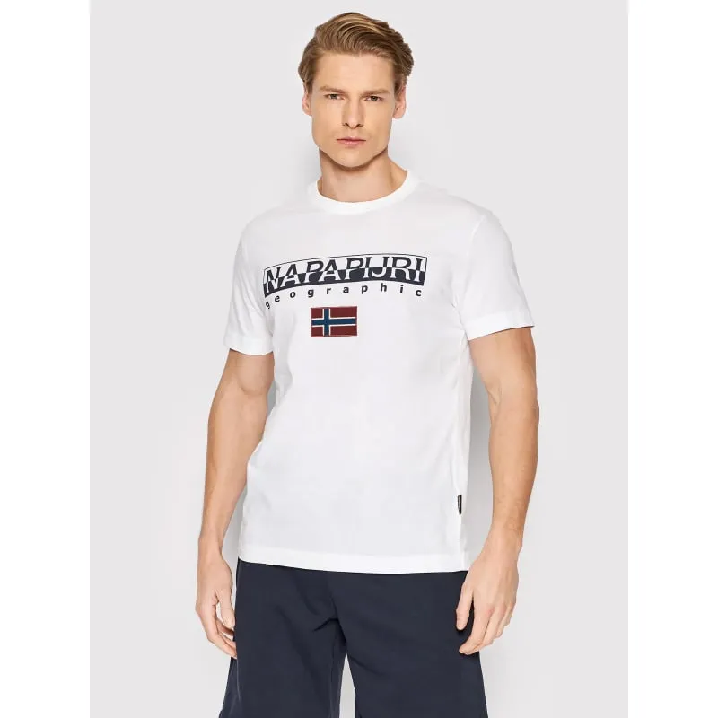 T-shirt ayas logo blanc homme - Napapijri | wimod