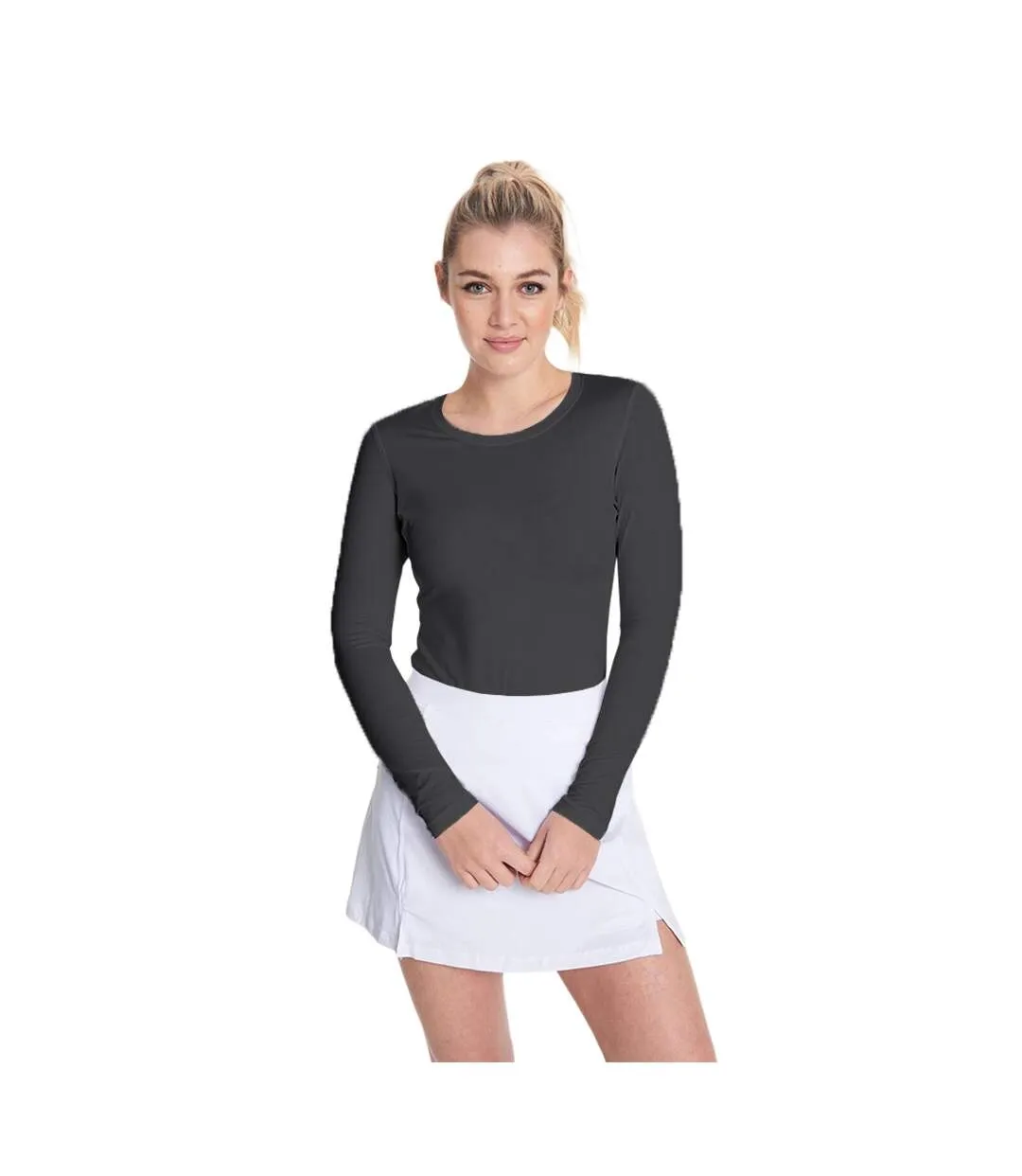 T-shirt base layer à manches longues femme noir Rhino