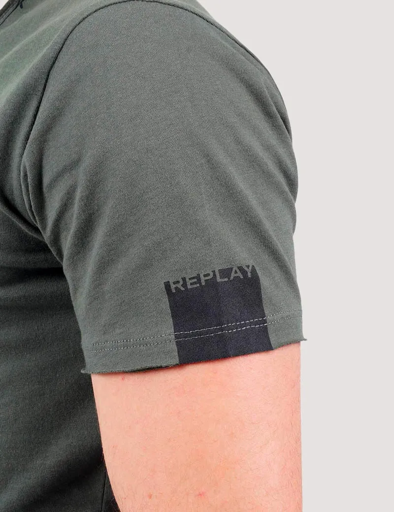 T-Shirt H Regular Dark Military - Replay