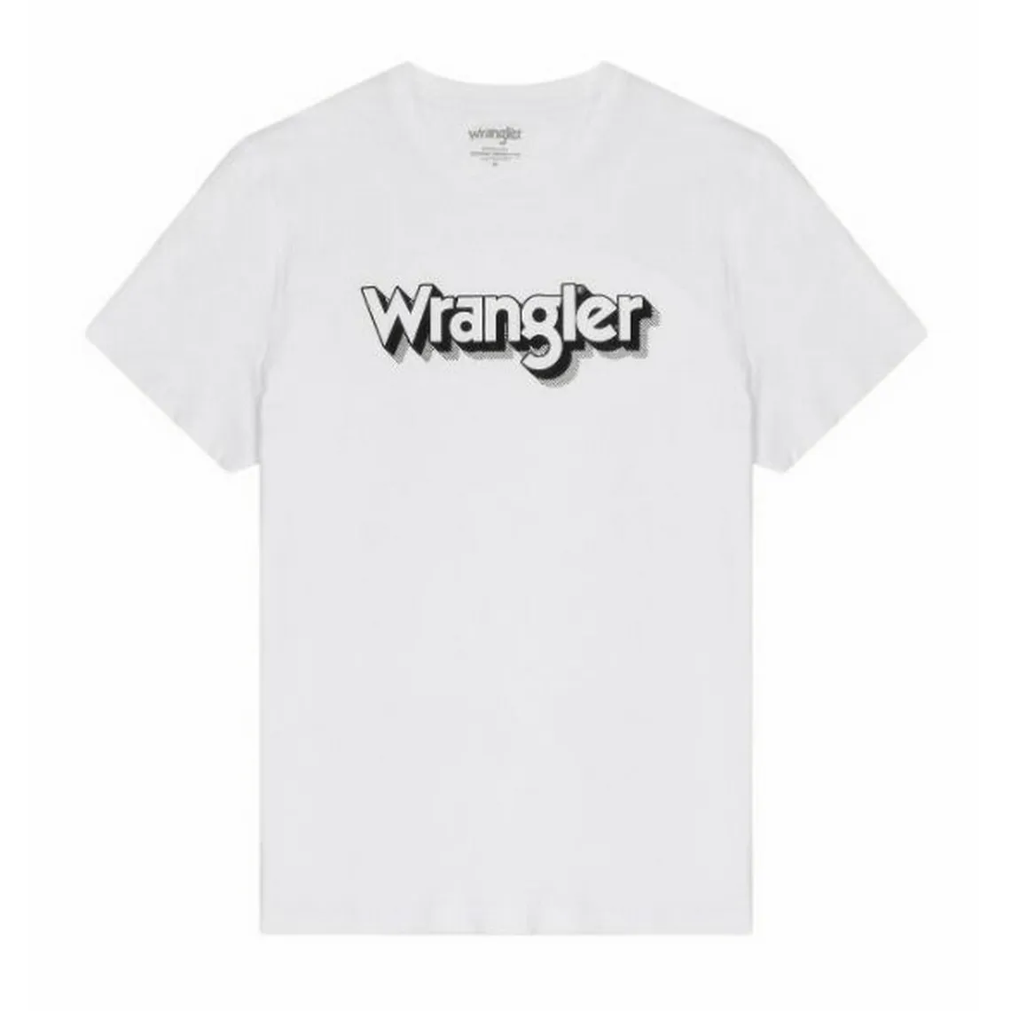 T-Shirt Homme SS Logo Tee blanc en coton Wrangler - T-shirt / Polo Homme sur MenCorner