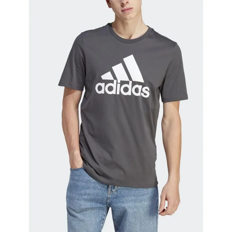 T-shirt logo blanc anthracite homme - Adidas | wimod