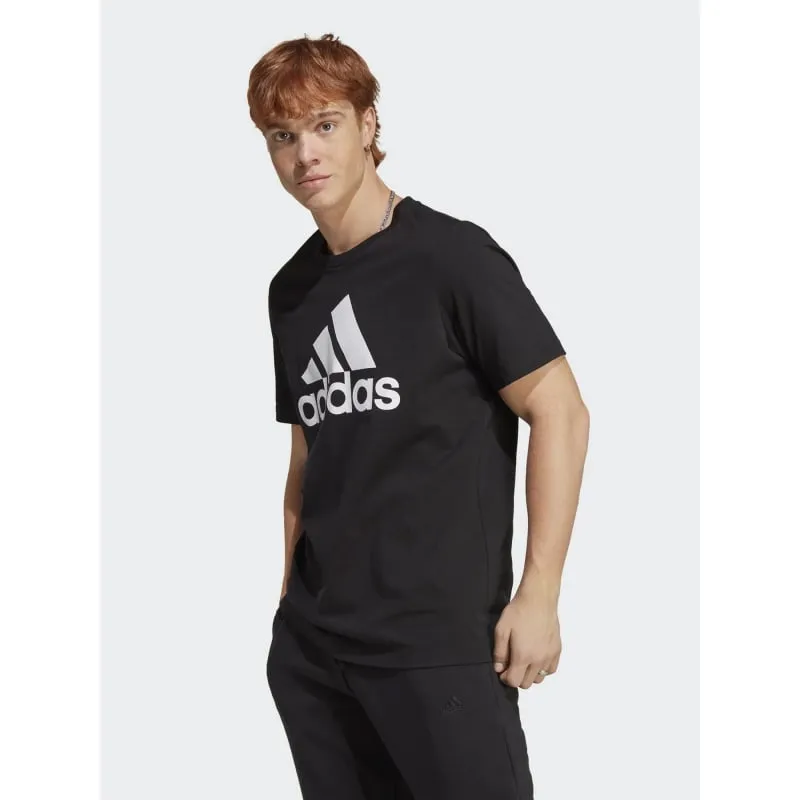 T-shirt logo blanc anthracite homme - Adidas | wimod